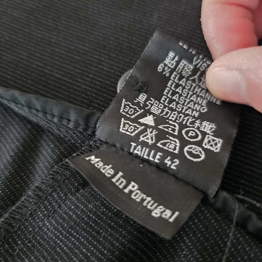 Womens Cop. Copine Vest Shirt Size 42  Futuristic Avant Garde Black, Gray Pinstr - Picture 5 of 12